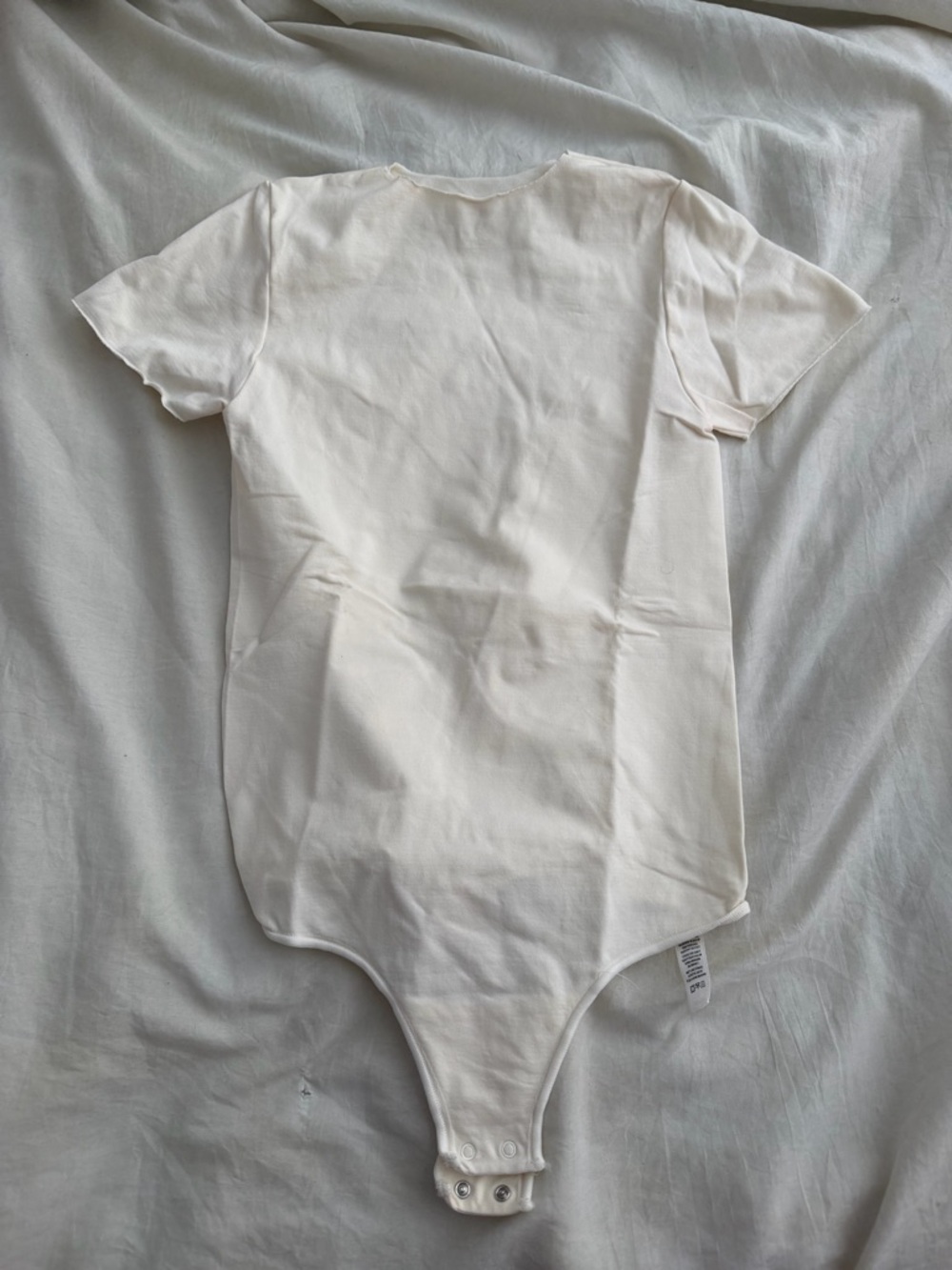 SKIMS Cream Short-Sleeve Bodysuit